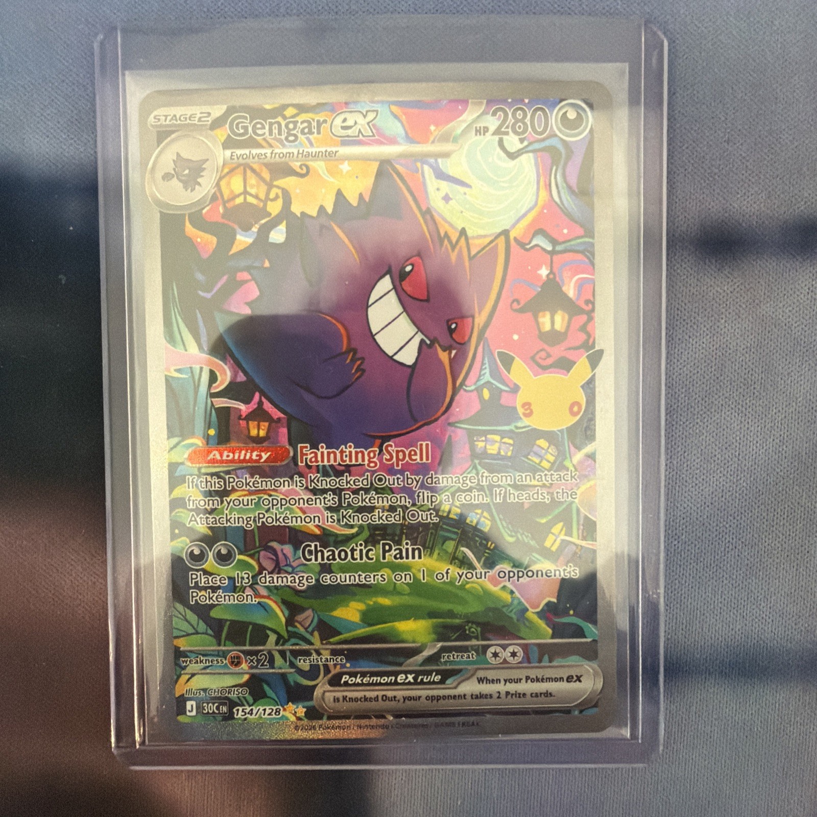 Gengar EX 154/128 SIR 30th Anniversary Pokemon Card English