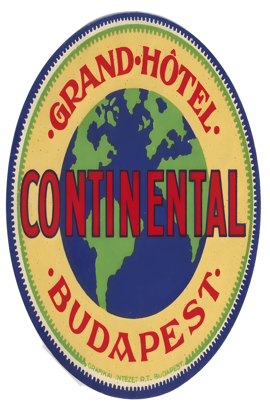 🇭🇺 Grand Hotel Continental Budapest Poster - 1920s Travel 🌍 Design