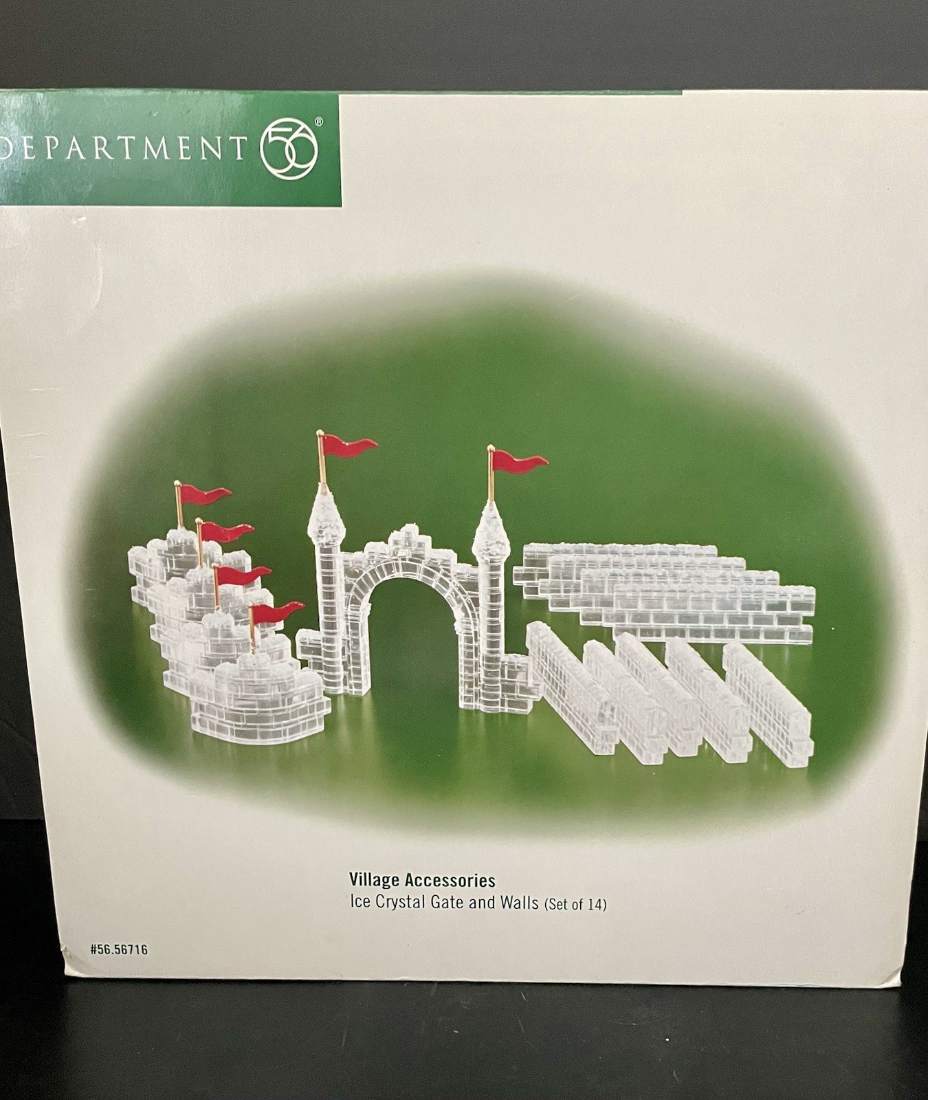 Department 56 Ice Crystal Village Accessories Gate & Walls Set of 13 Boxed 1999