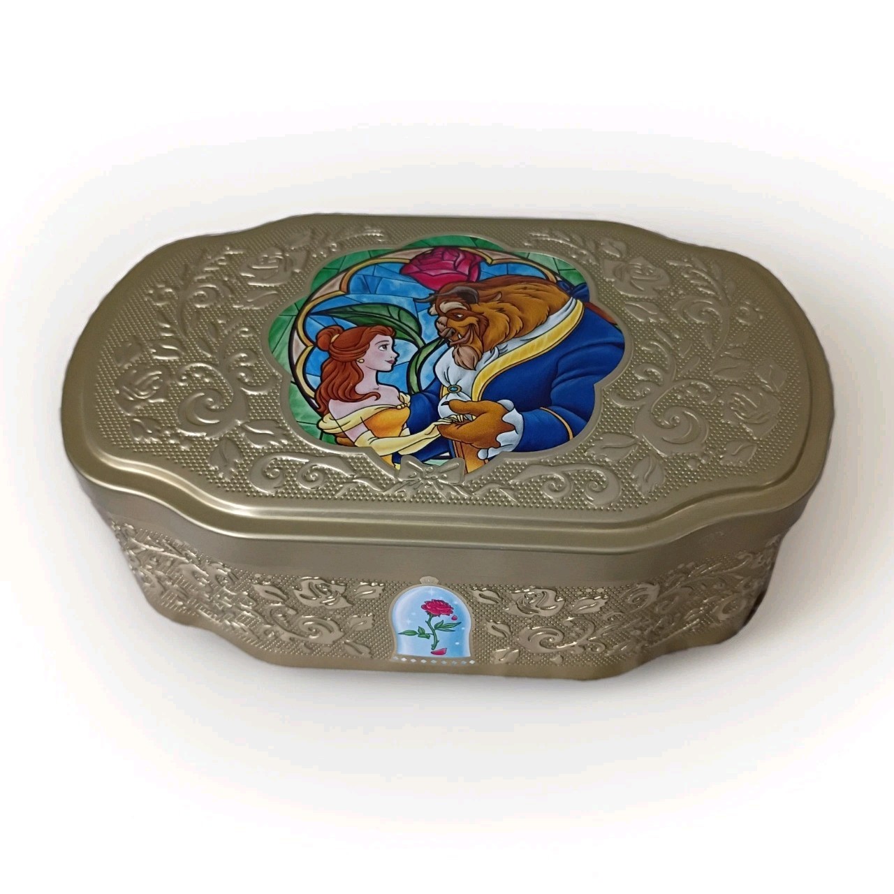 Beauty and the Beast Empty Cookie Tin Box Case Tokyo Disney Resort Land Limited