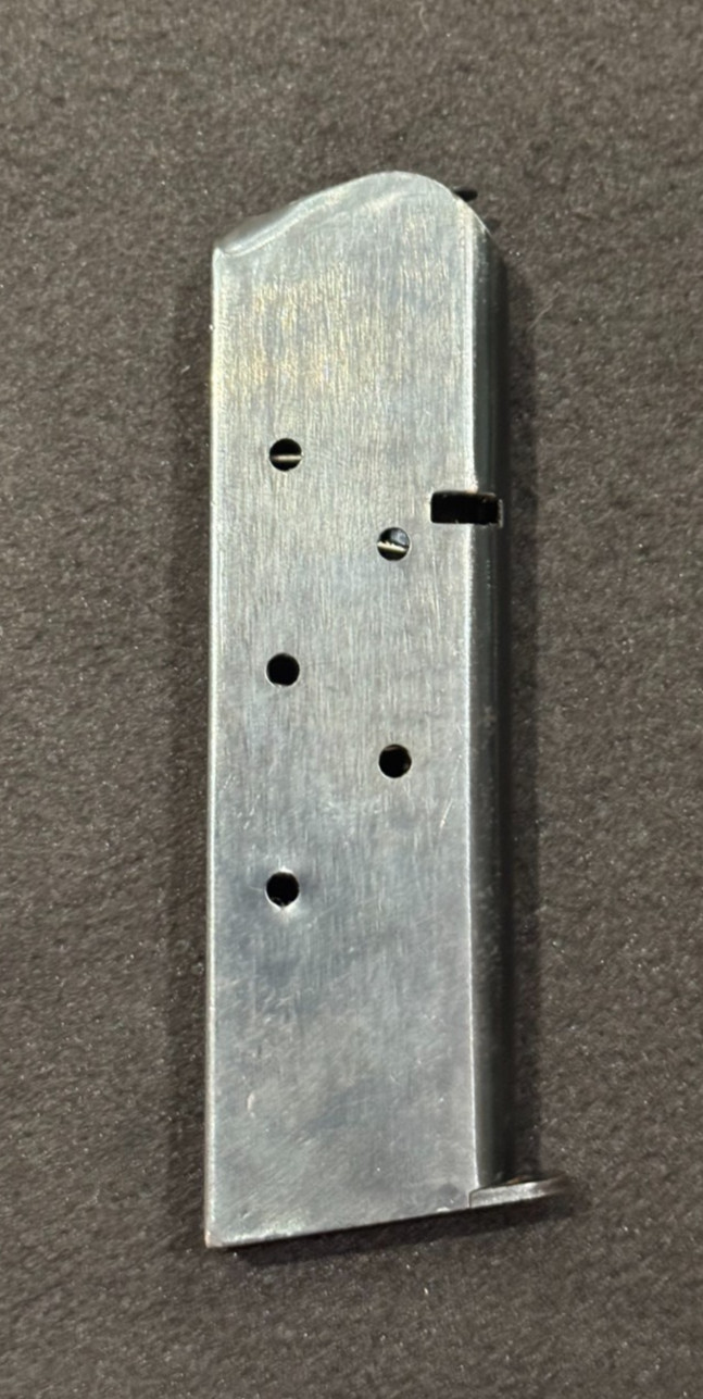 ORIGINAL COLT M1911 MAGAZINE PINNED BASE B/W WWI WWII SERIAL #