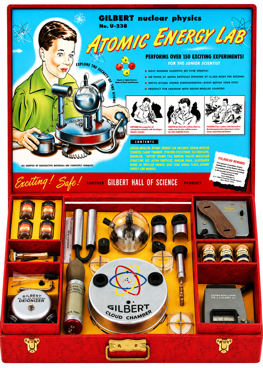 Vintage Atomic Energy Lab Kit Ephemera Magnet – 1950s Science Collectible