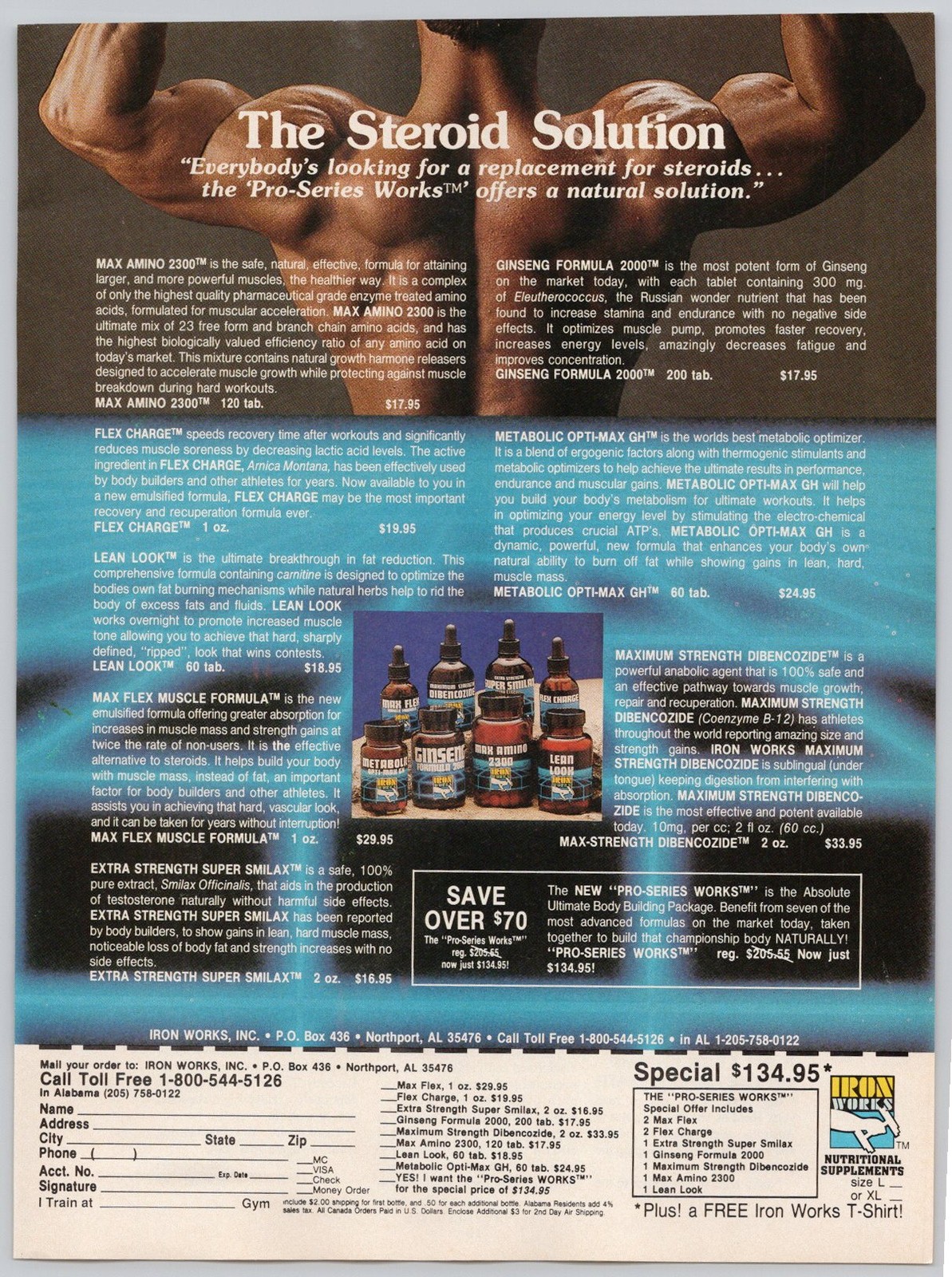 1989 Steroid Solution Ultimate Body Builidng Package Dibencozide VTG Print Ad
