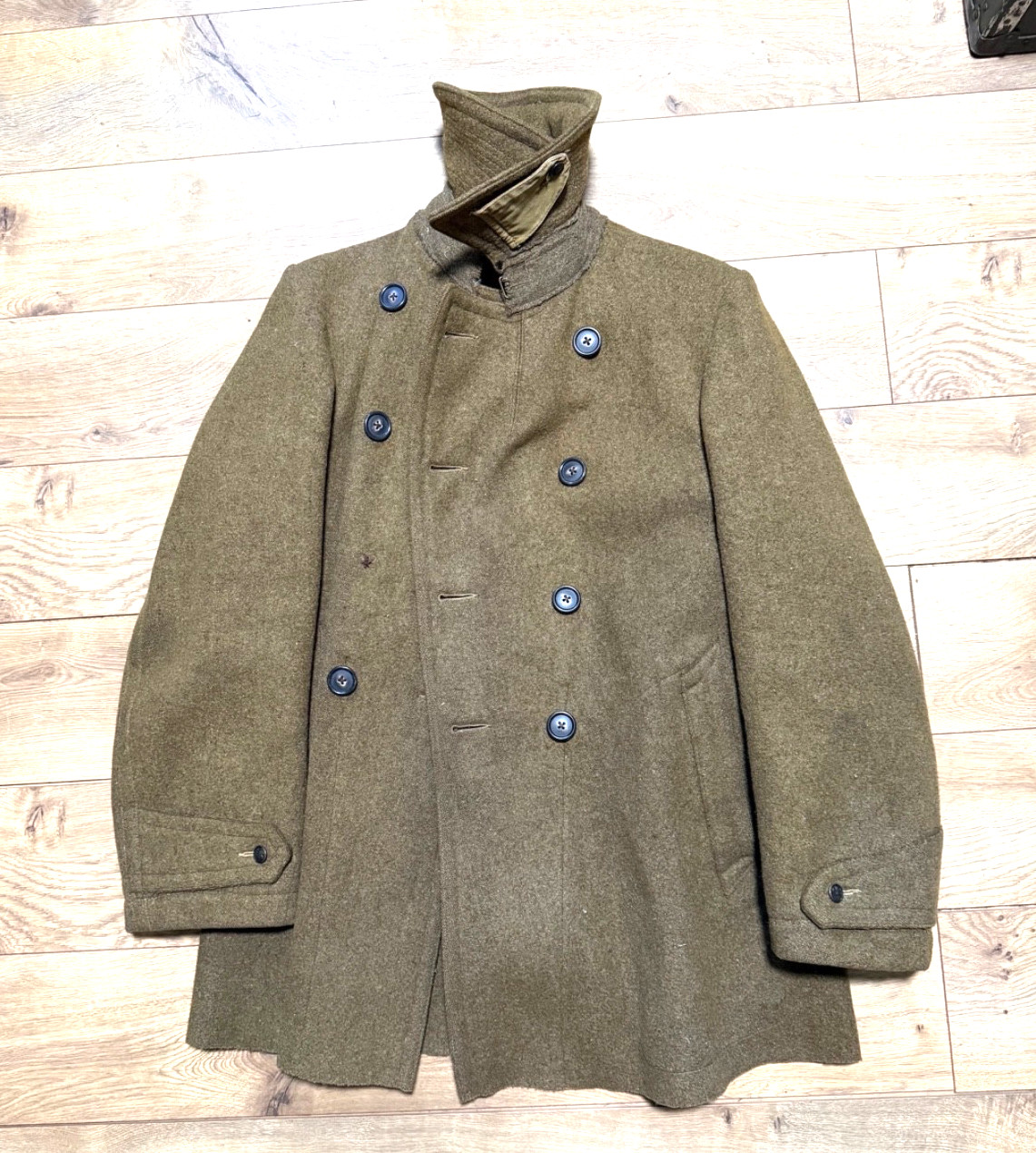 ORIGINAL WWI US Army AEF M1917 1918 dated Uniform Winter Wool Overcoat Jacket