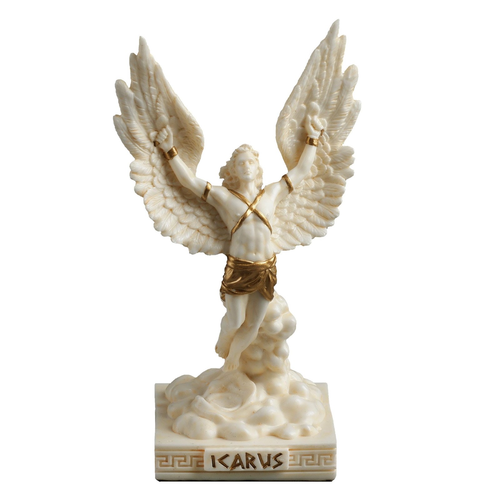 Veronese Design 3 3/4 Inch Flight of The Icarus Polystone White Gold Miniature