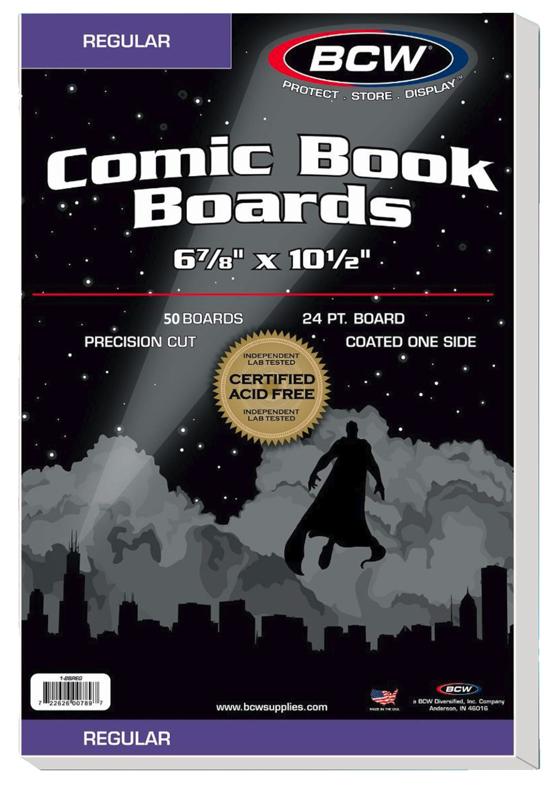 50 BCW Regular Comic Book Backing Boards 6-7/8 x 10-1/2 Storage Protector Backer