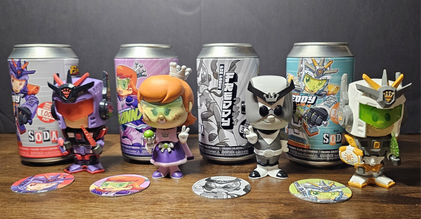 Funko Fundays 2025 Online Soda Lot of 4 Battle Mech Freddy LE 1000 Franny 3000