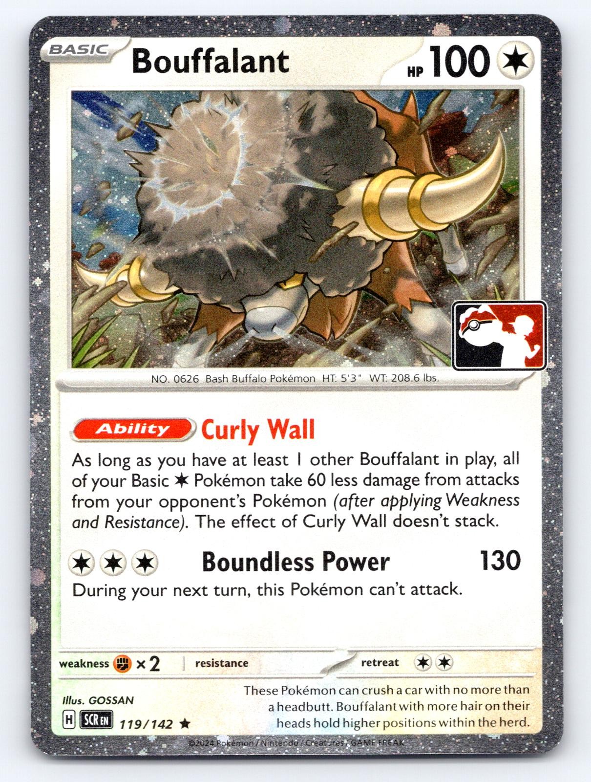 Bouffalant (Cosmos Holo) 119/142 Rare Prize Pack Series Cards Pokemon Near Mint