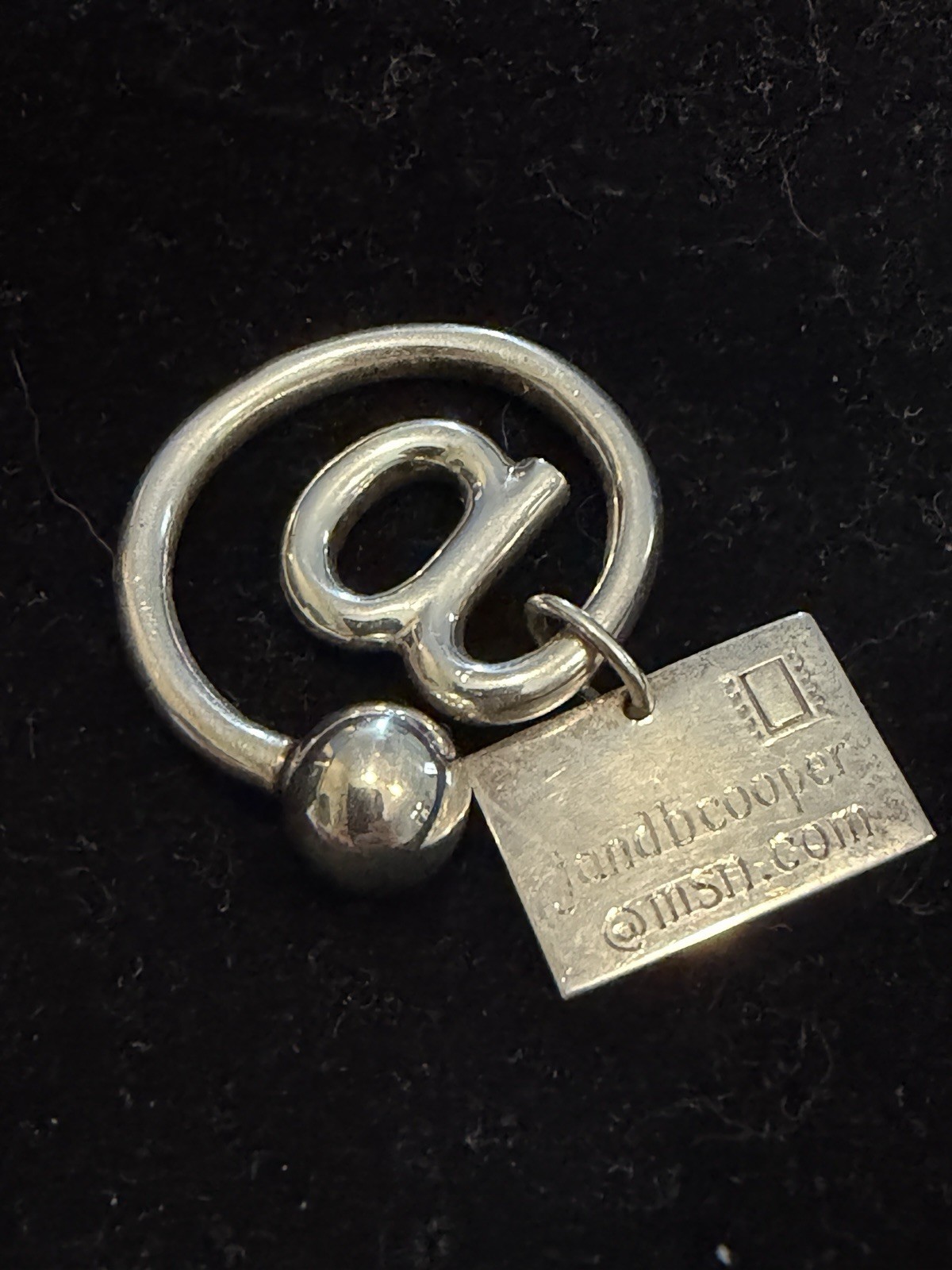 Vintage Links of London Sterling Silver @ At-Symbol Keyring Keychain 1999 925