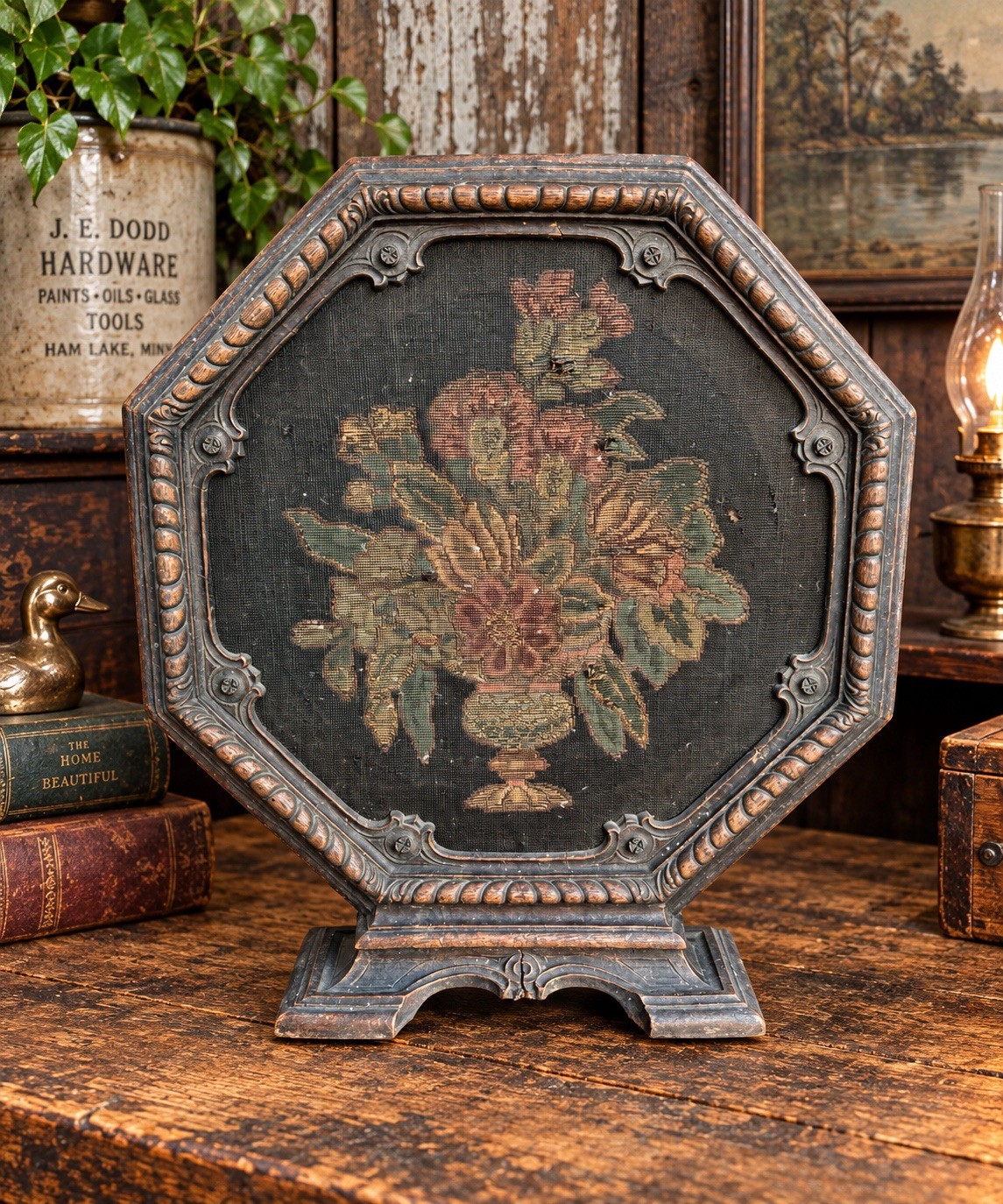 Rca Radiola 103 Speaker floral vase tapestry