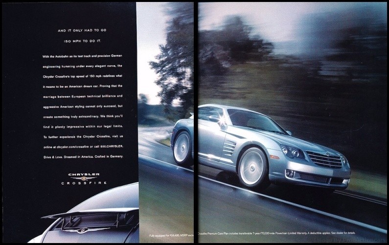2006 Chrysler Crossfire 2-page Original Advertisement Print Art Car Ad J473