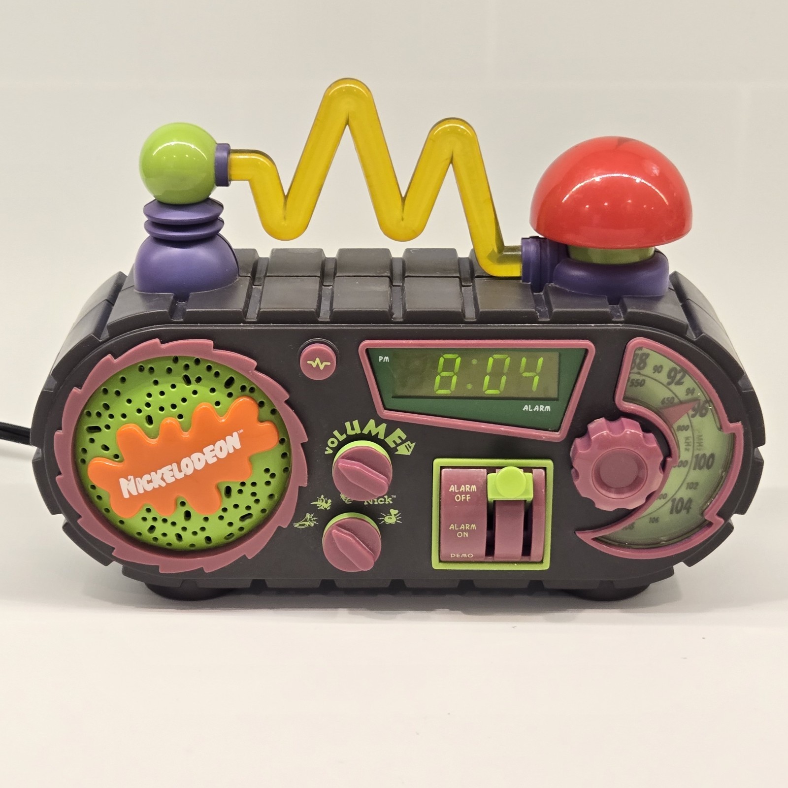 Vintage 1995 Nickelodeon Time Blaster Rise & Slime Clock Radio AM/FM WORKING