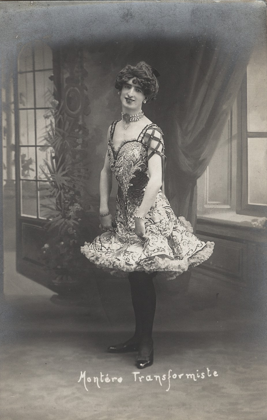 c. 1910's Montero Transformiste Stage Costume RPPC EARLY DRAG QUEEN