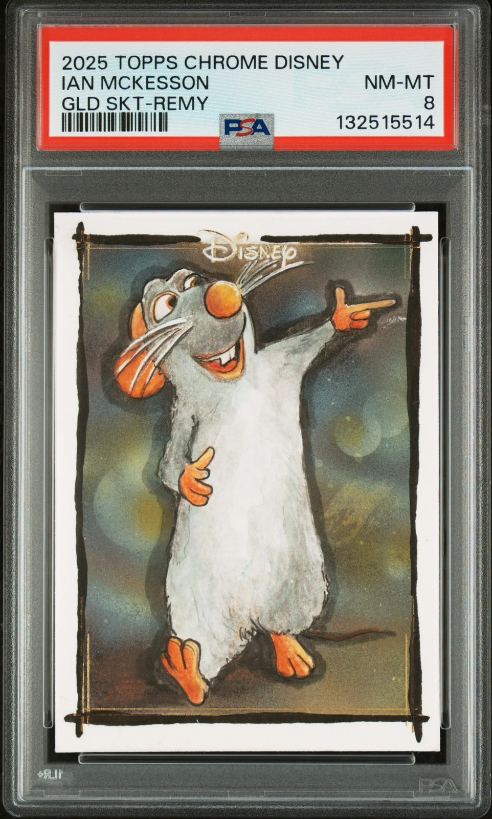 2025 Topps Chrome Disney Ratatouille REMY Sketch Cards Ian Mckesson PSA