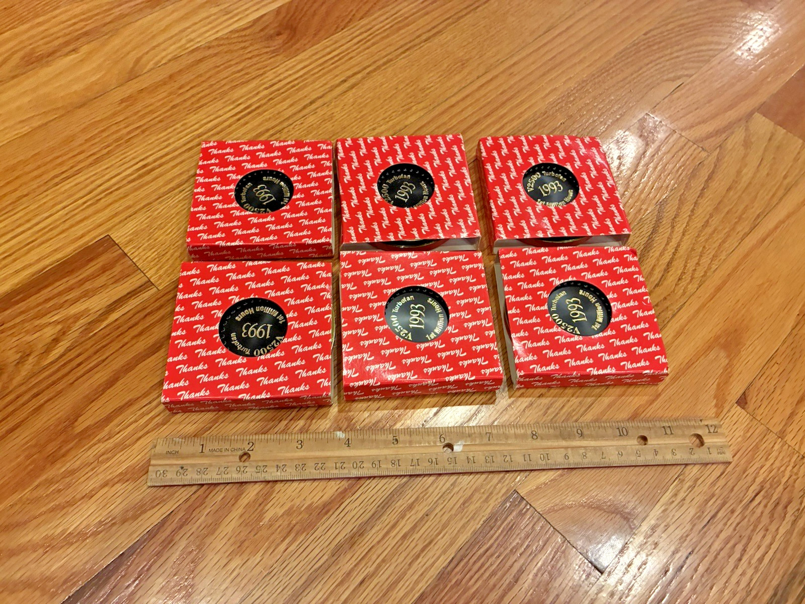 1993 INTERNATIONAL AERO ENGINES V2500 TURBOFAN - UNUSED SET OF 6 COASTERS - NOS