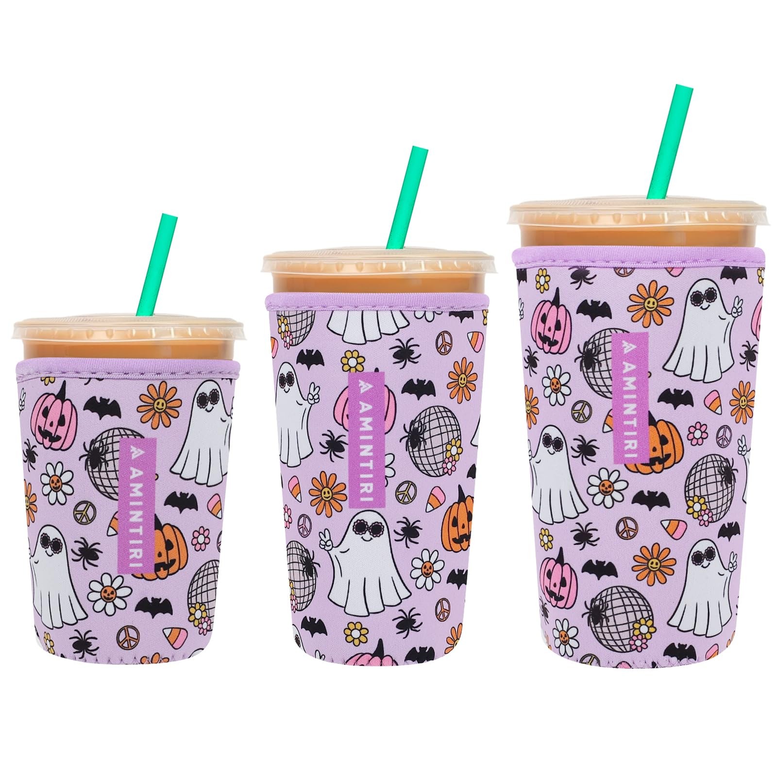 3 Pack Reusable Sleeve For Iced Coffee Cup Coffee Neoprene Sleeve For Icedhot D