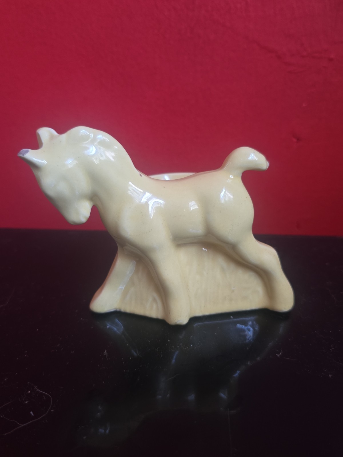 Vtg MCM McCoy Or Shawnee Yellow Horse Planter  Rare/HTF