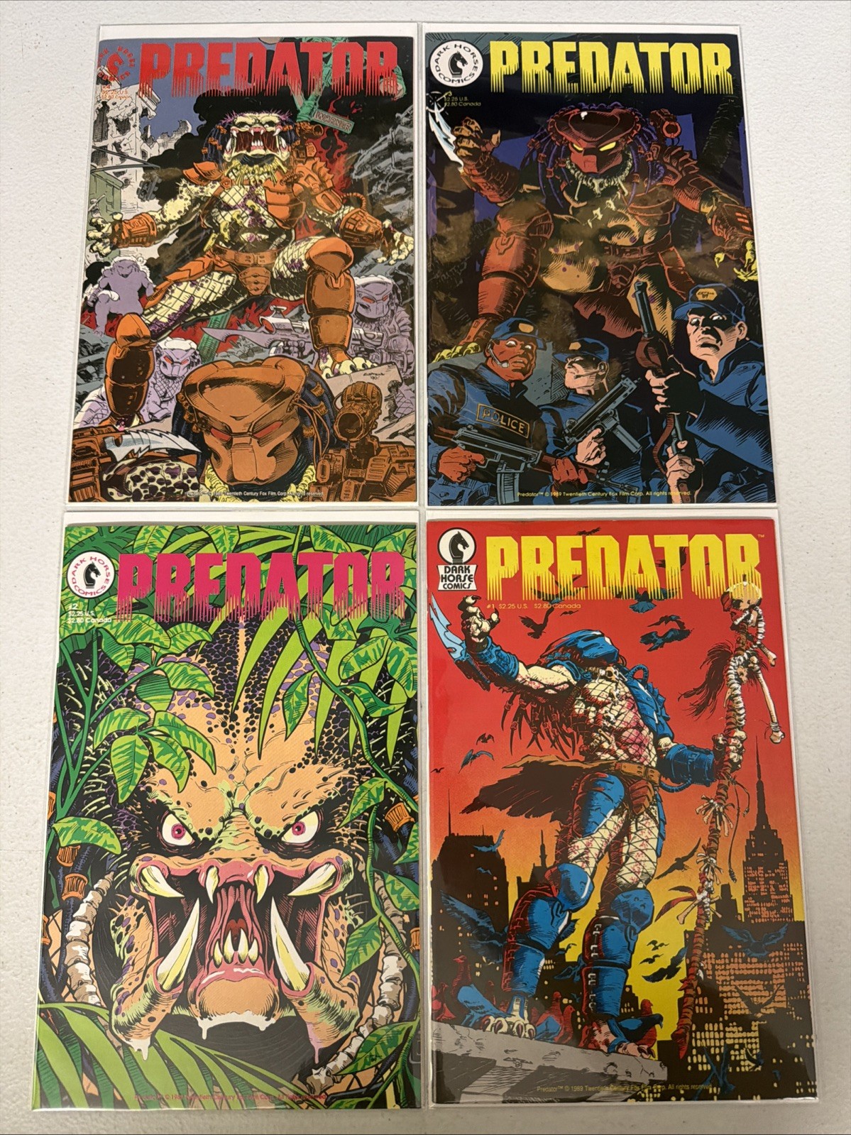 Predator #1 2 3 4 1989 Dark Horse Complete Set Lot Run #1 Is 2nd Print VF *W16