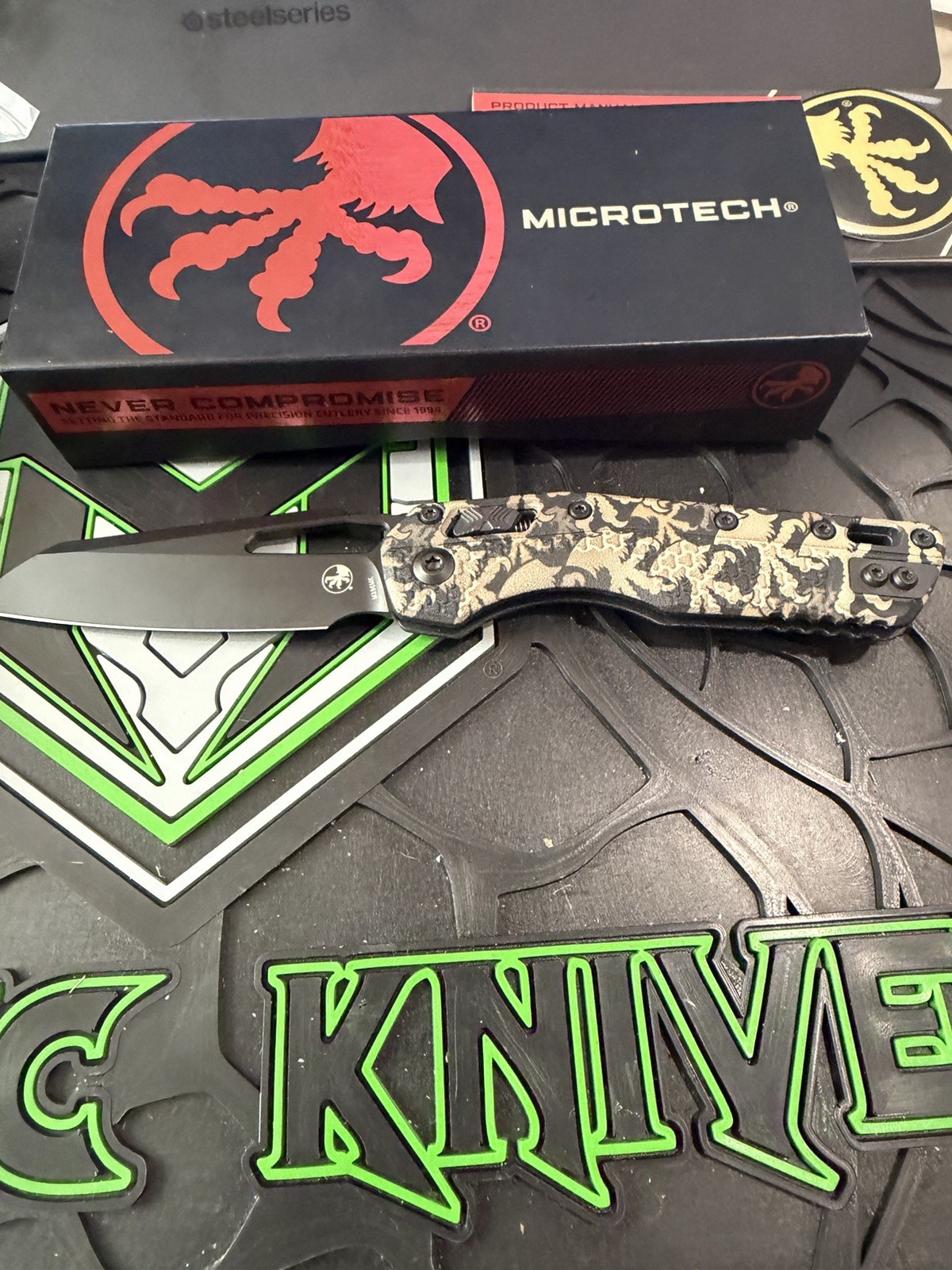 Microtech MSI S/E Tri-Grip Claw Camo 210T-1 PMCWC-Z4 – 100% Authentic