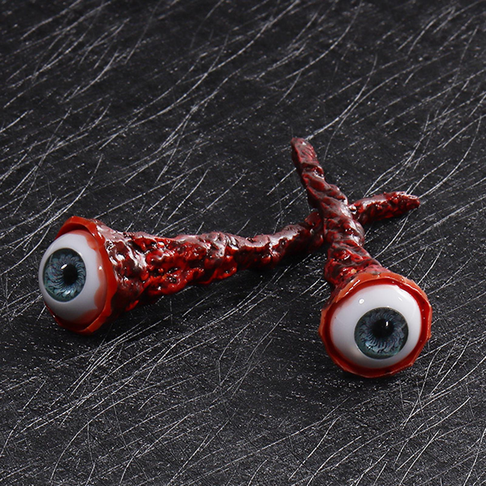 2pcs Halloween Horror Movie Prop Ripped Out Eyeball Halloween Fake Eyeball Prop