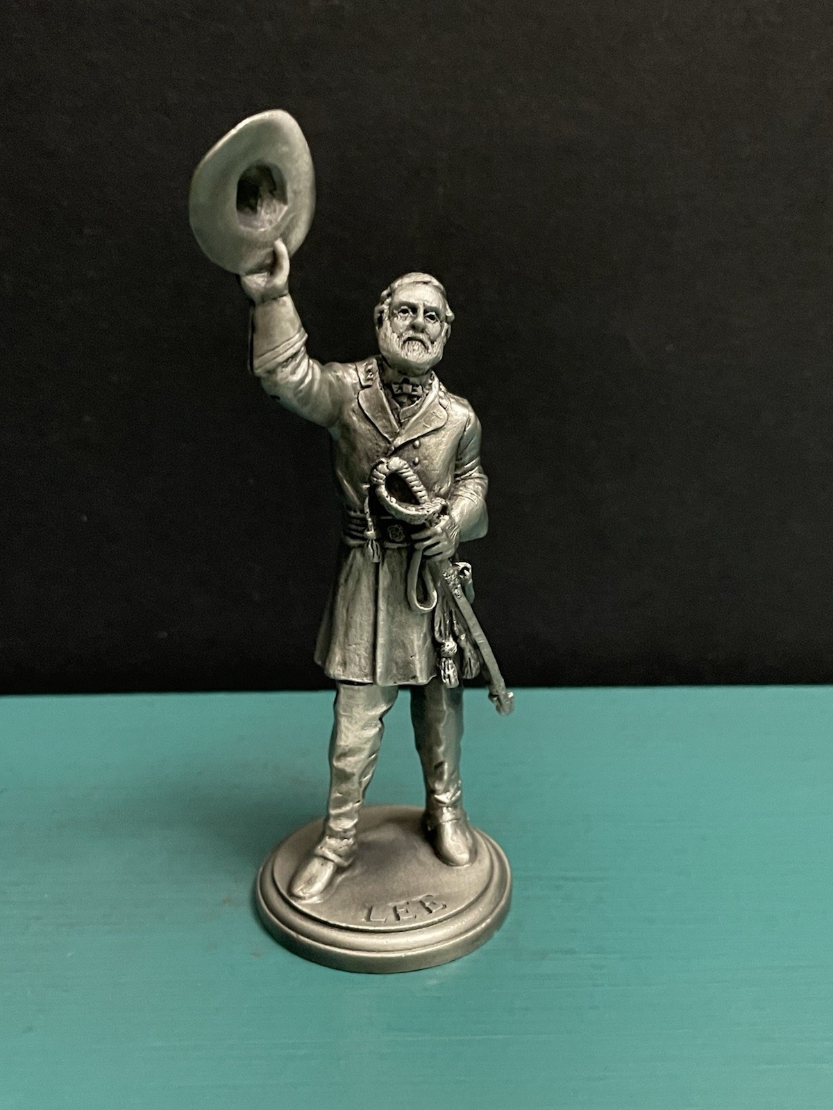 Hudson Pewter Civil War Battle Chess Set General Lee Confederate Army Figurine