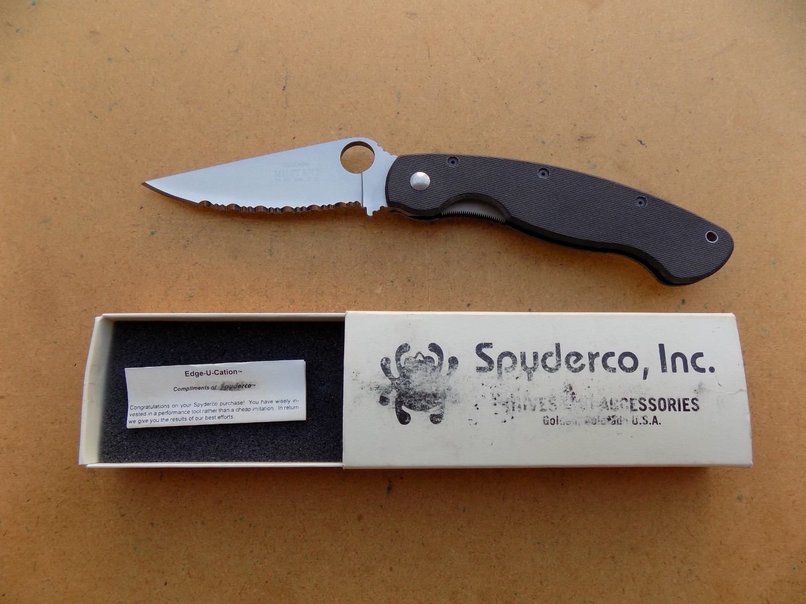 Vintage Spyderco Military Knife C36GSE