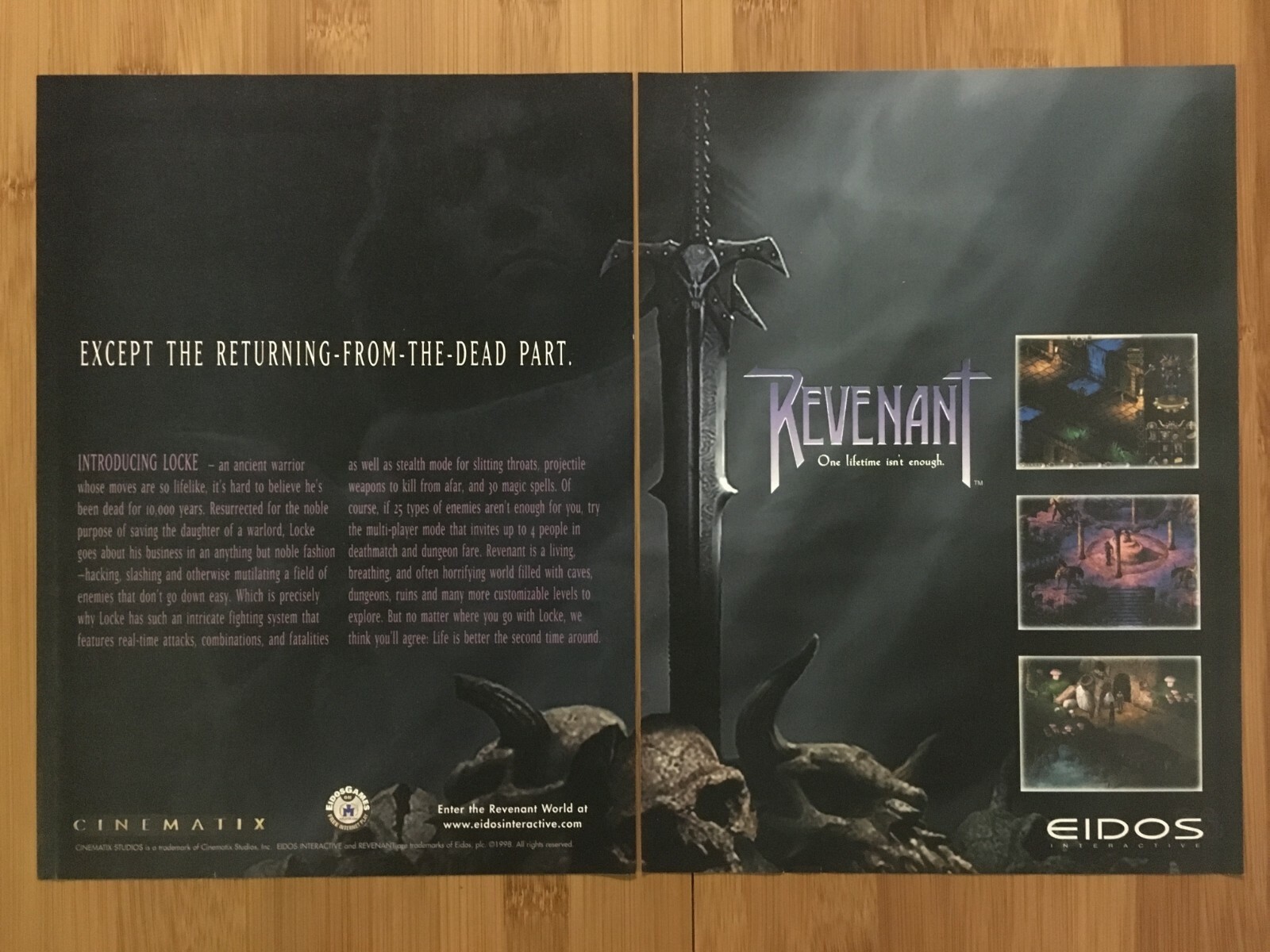 Revenant PC 1999 Vintage Game Print Ad/Poster Official Big Box Promo Art Rare