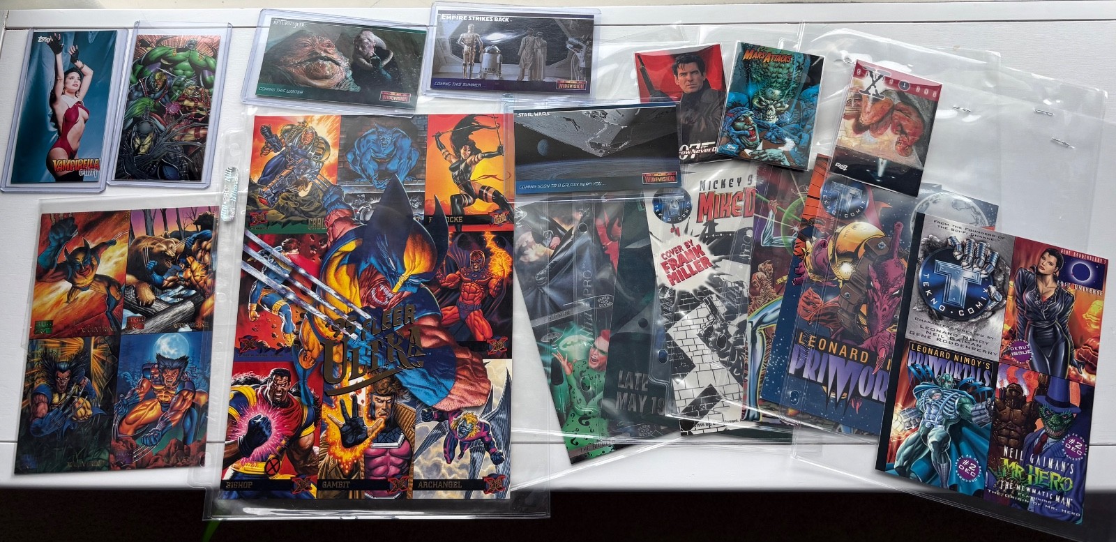Vintage 1990s Star Wars Widevision & Uncut Marvel X-Men Batman Promo Panel Lot