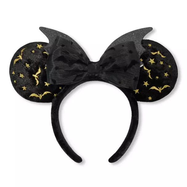 Disney Parks 2026 Halloween Bat Bow Mickey Minnie Mouse Ears Headband - NEW