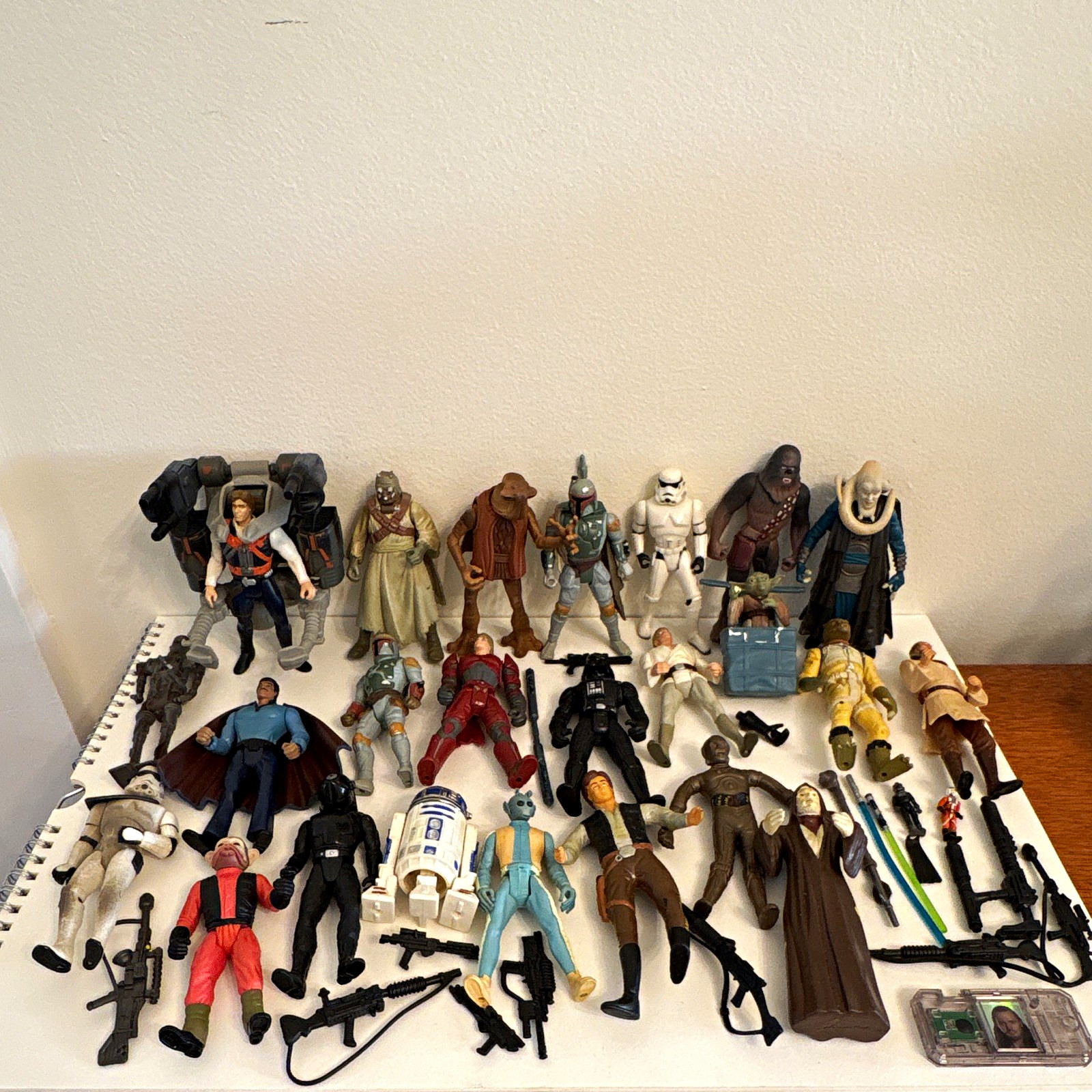 Star Wars Action Figure Lot w/ Accessories - Kenner Hasbro 1995-1999 weapons
