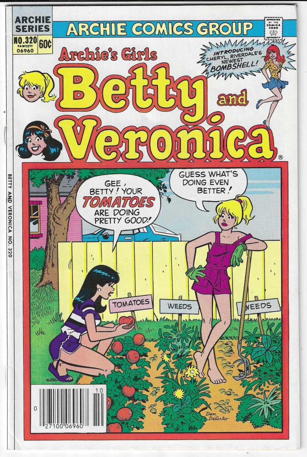 ARCHIE'S GIRLS BETTY AND VERONICA #320 (1982) 1ST APP CHERYL BLOSSOM DECARLO
