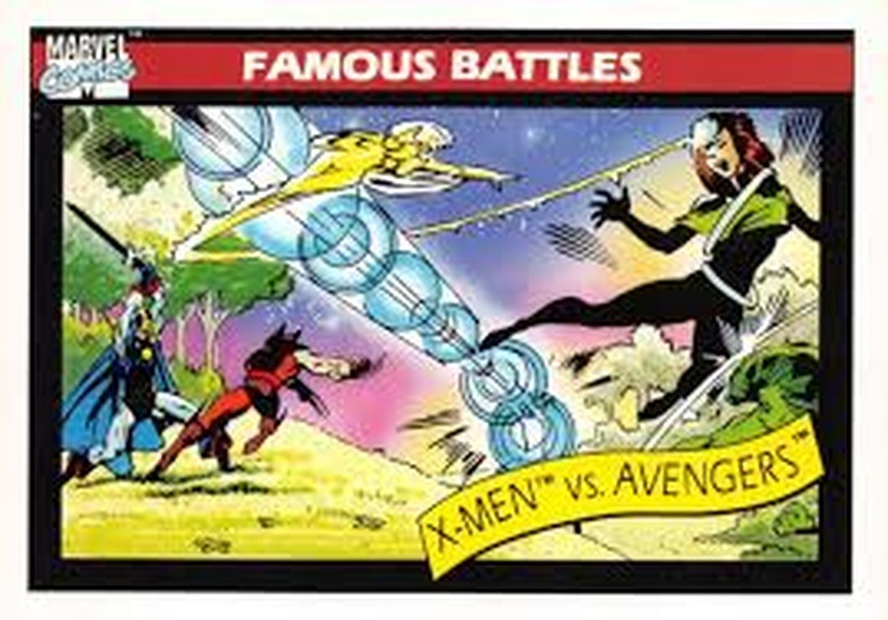 1990 Marvel Universe #99 X-Men vs Avengers