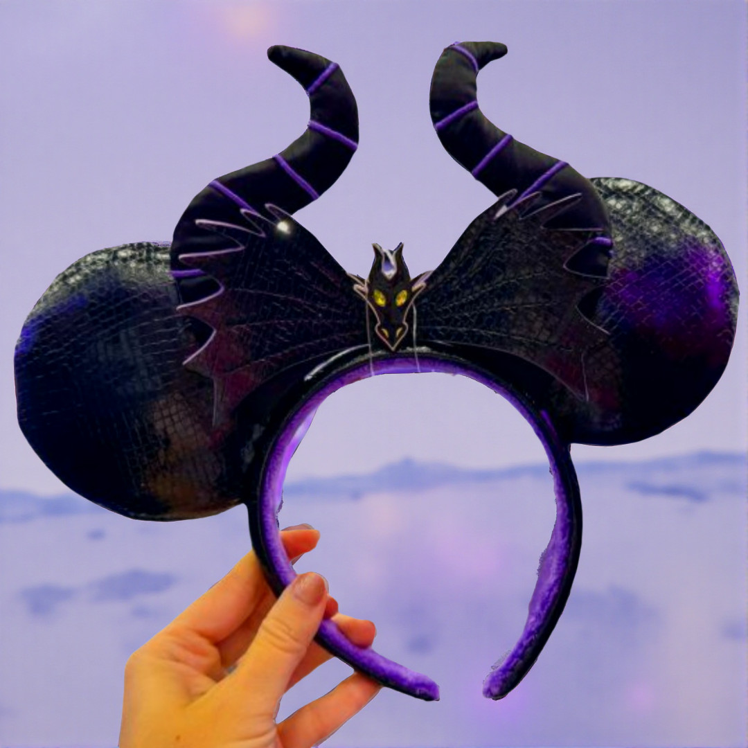 Disney Parks D23 Maleficent Ears Headband Sleeping Beauty Fan Event OS
