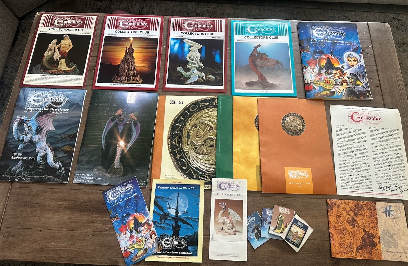 Vintage Enchantica COLLECTORS CLUB NEWSLETTERS Brochures Catalogs Paperwork