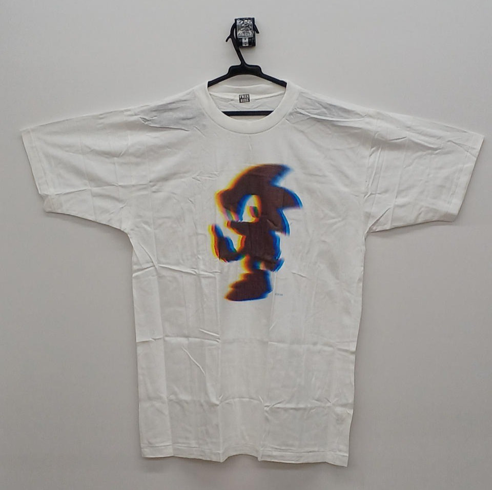 SEGA 80-90S T-shirt Free Size SEGASONIC THE HEDGEHOG used Vintage Rare DDP