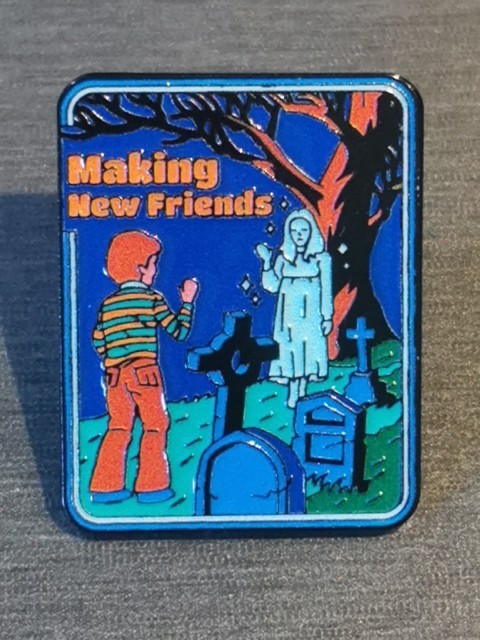 STEVEN RHODES TIMMY MAKING NEW FRIENDS HALLOWEEN pin Badge Patch New High...
