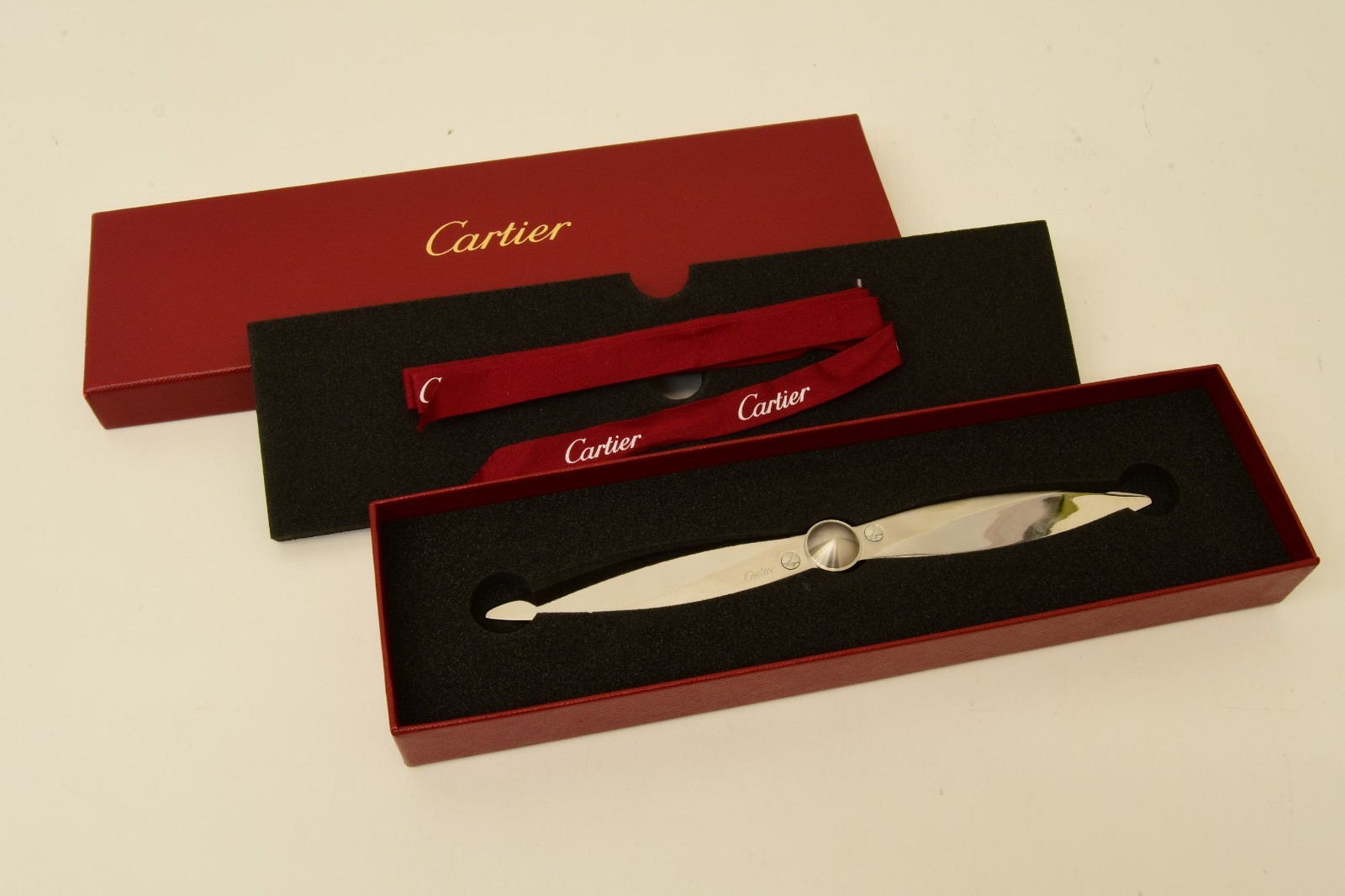 Authentic Cartier Letter Opener Propeller Blade Style Desk Office Collectible