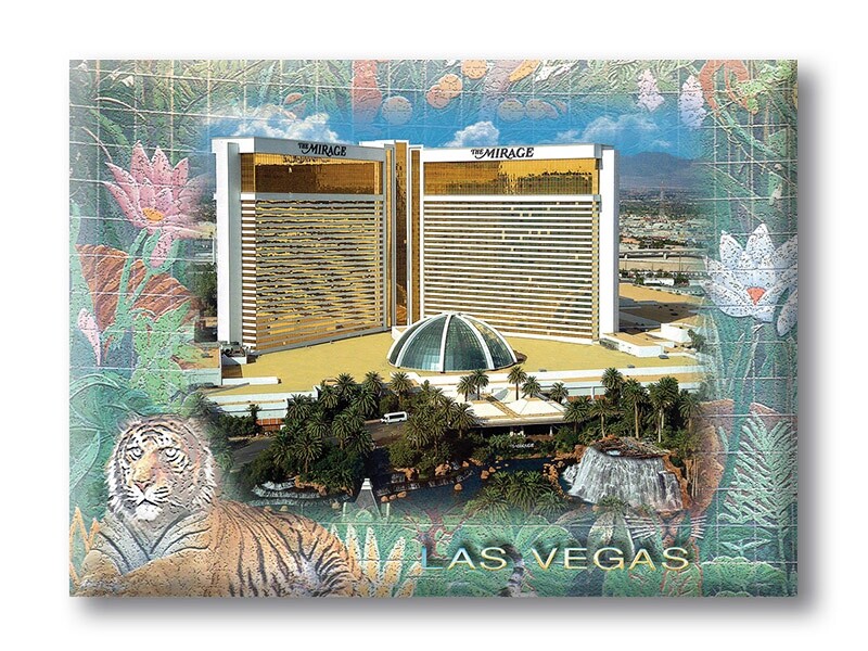 Mirage Large fridge  magnet from the historic Mirage Hotel & Casino