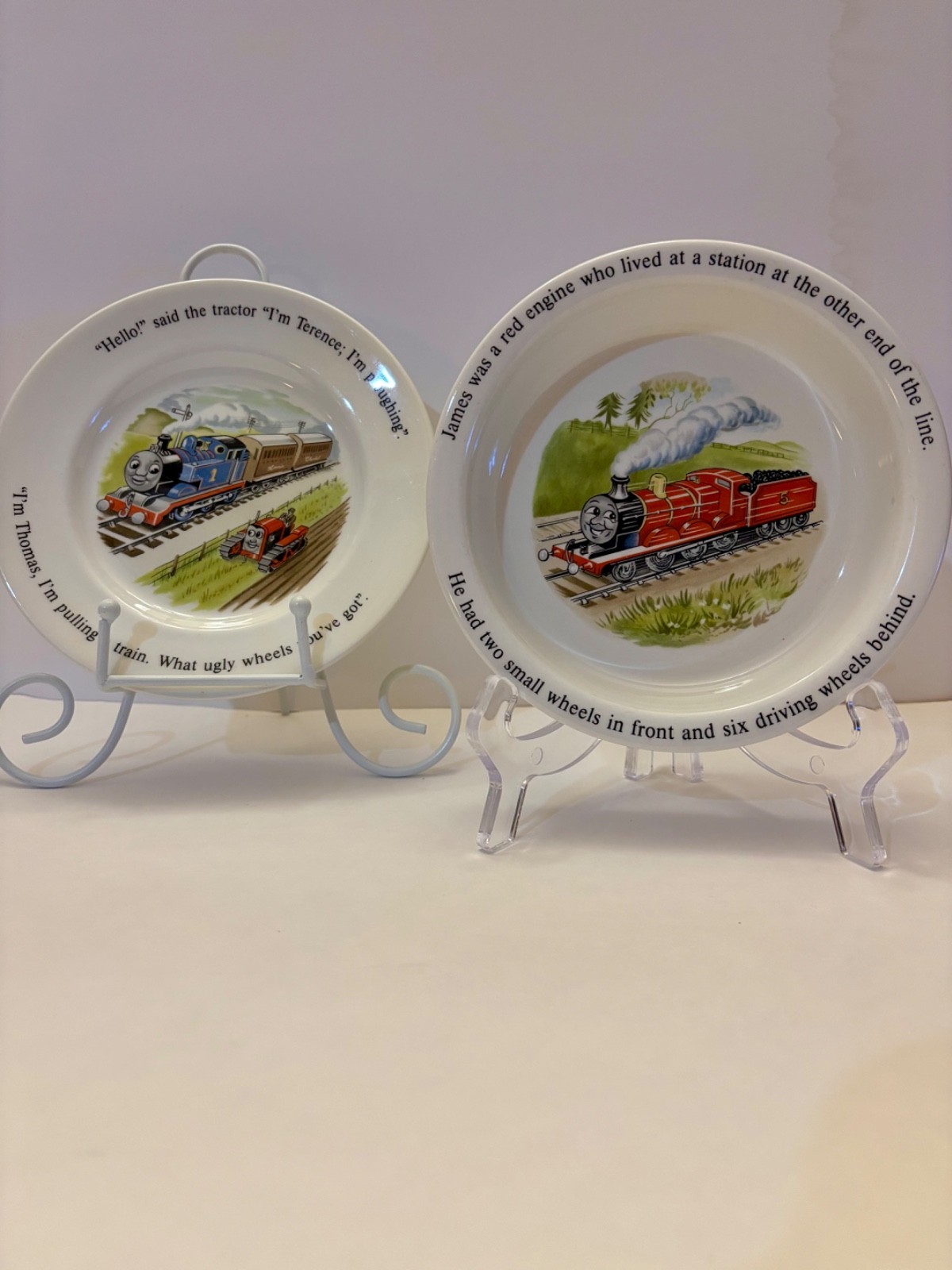Vintage 1984 Wedgwood Thomas Tank Engine Plate Bowl James Terence England