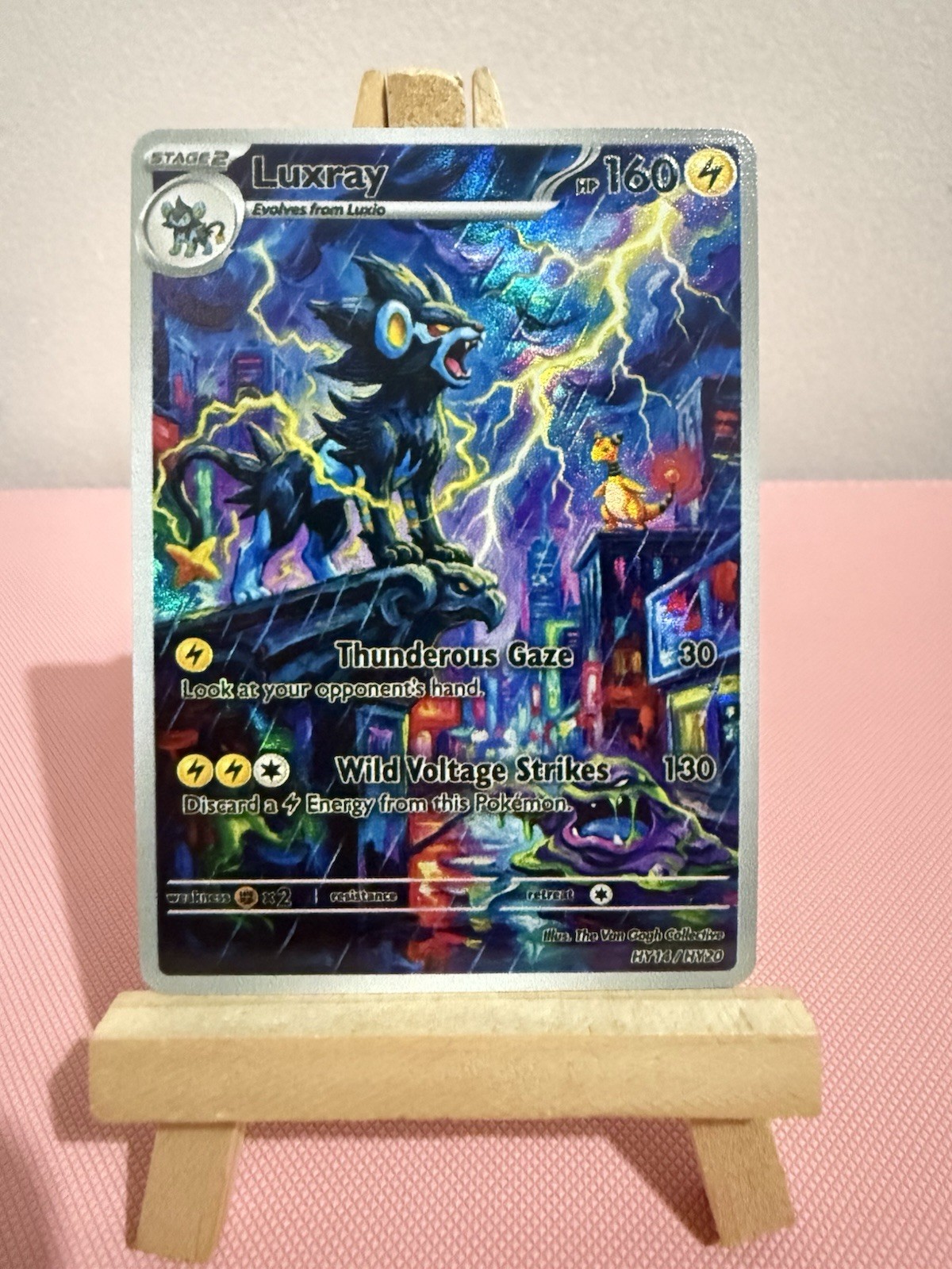 Storm City Luxray Pokemon Card DISPLAY CARD With Muk & Ampharos