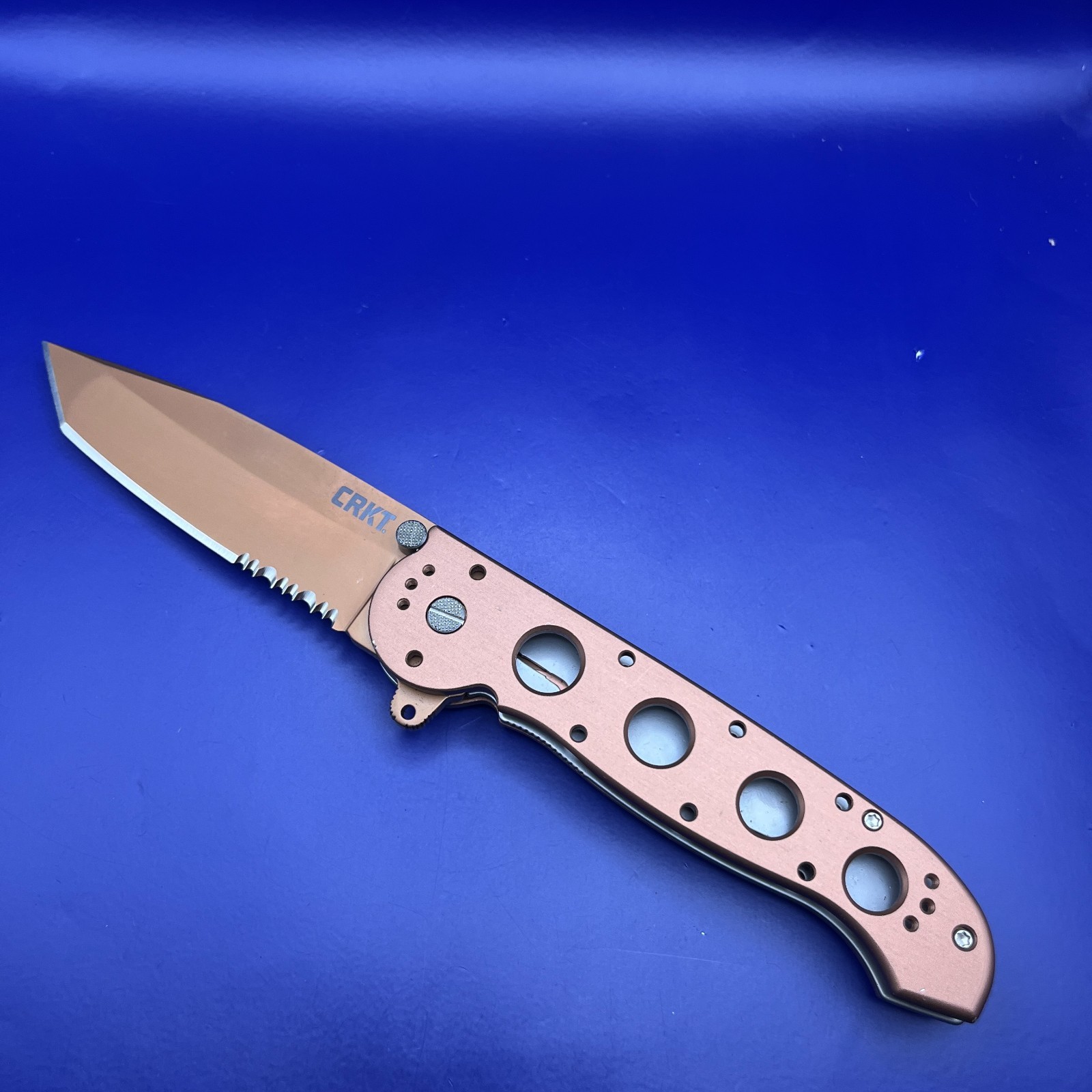 CRKT M16-14D Big Dog Folding Knife Desert Tan Blade Copper Aluminum Handle