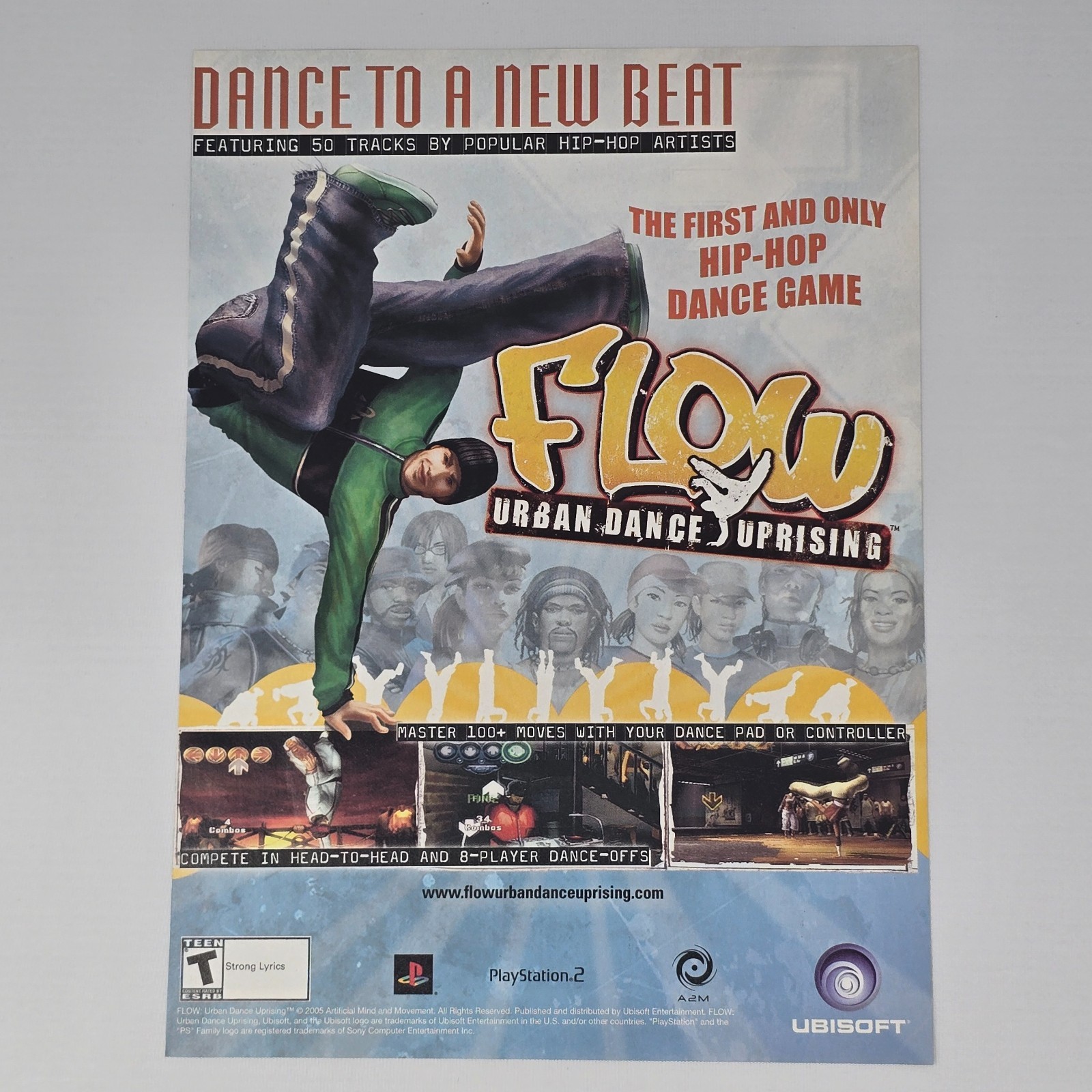Flow Urban Dance Uprising PlayStation 2 PS2 New Beat Print Ad/Poster Promo Art