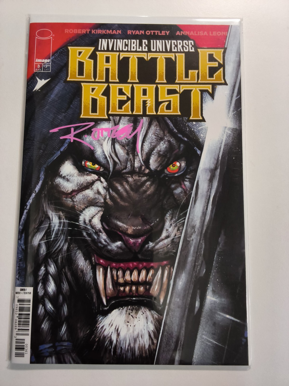 Invincible Universe: Battle Beast #3 Simon Bisley 1:100 Variant Signed w/COA
