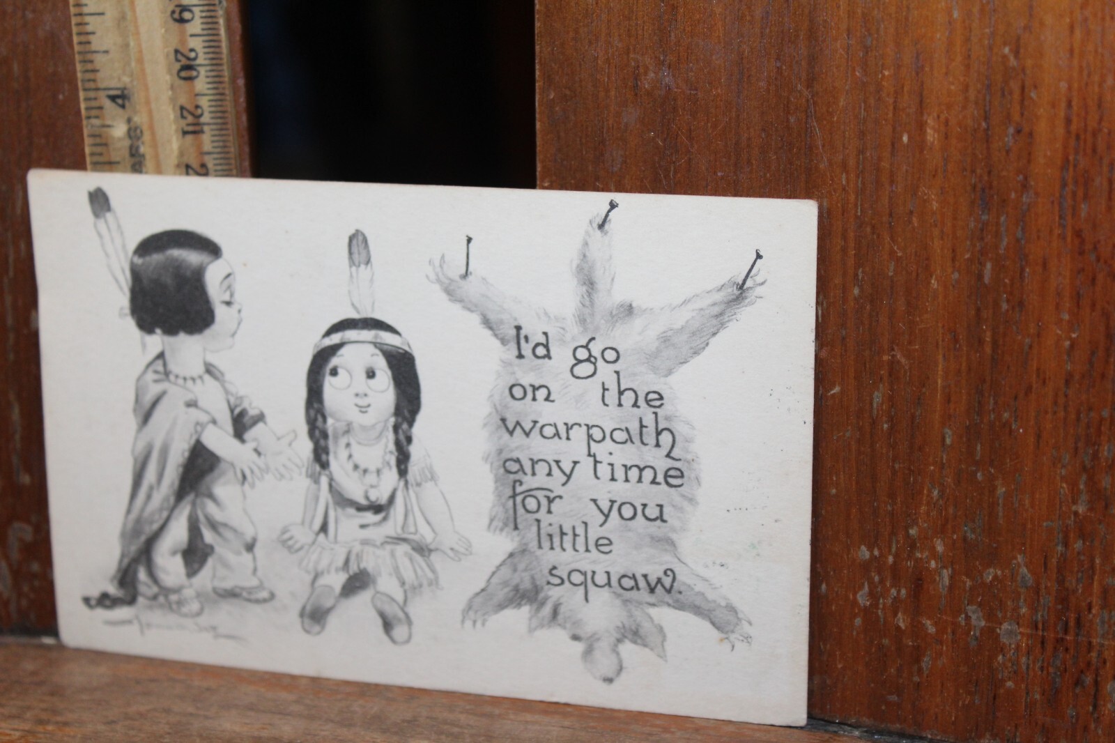 Antique Postcard Free US Shipping Warpath Little Squaw