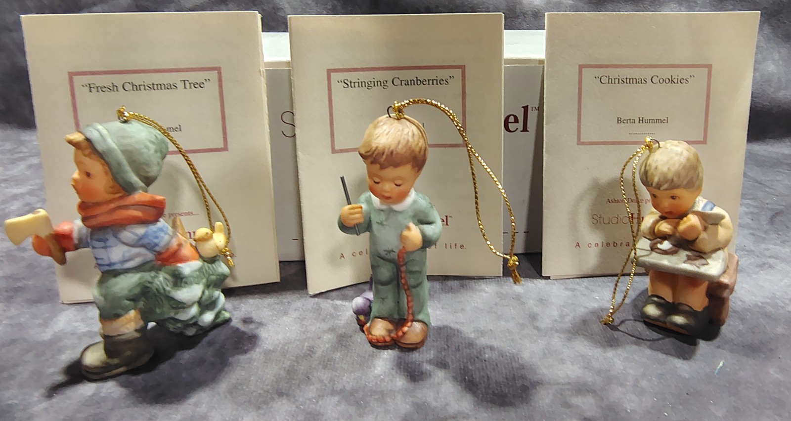3 Vintage Studio Hummel Goebel Berta Hummel Christmas Ornaments 