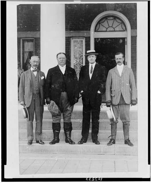 William Howard Taft c1908 Group Portrait With Three Men Chief Justice