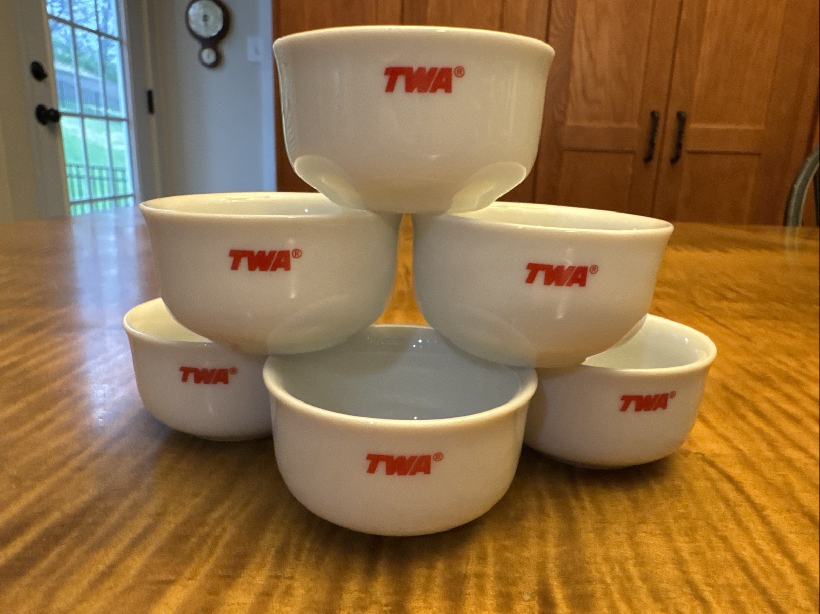 Set of 6 Vintage 1960’s TWA Trans World Airlines Ramekin Dish 44-1752 ABCO I’ntl