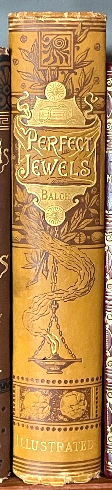 Victorian Decor Antique Binding 1884 Ornate Gilt Illustrated Perfect Jewels