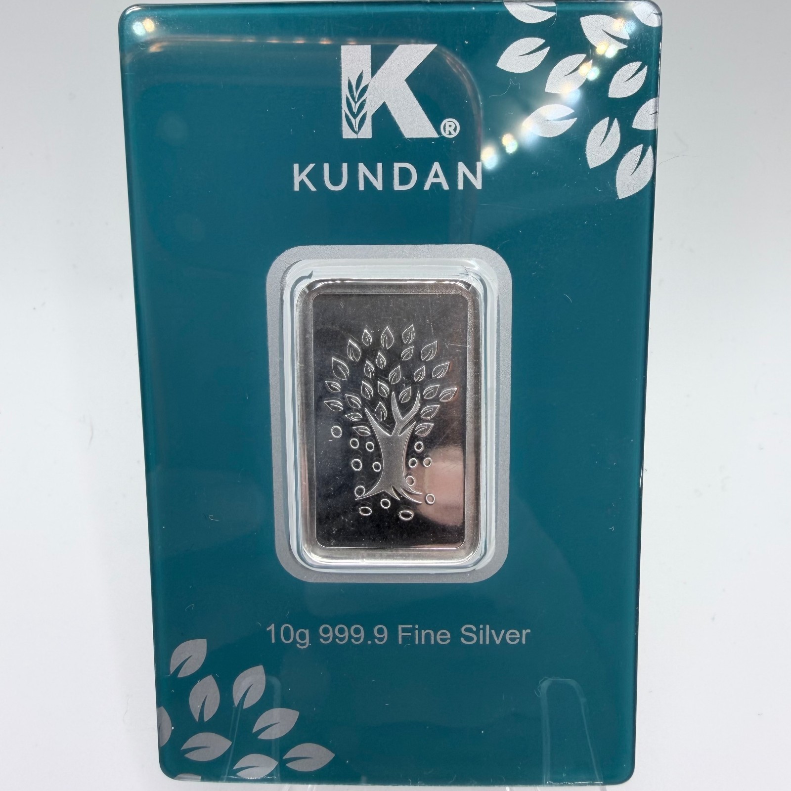 Kundan 10g 999.9 Fine Silver Kalpataru Tree Bar