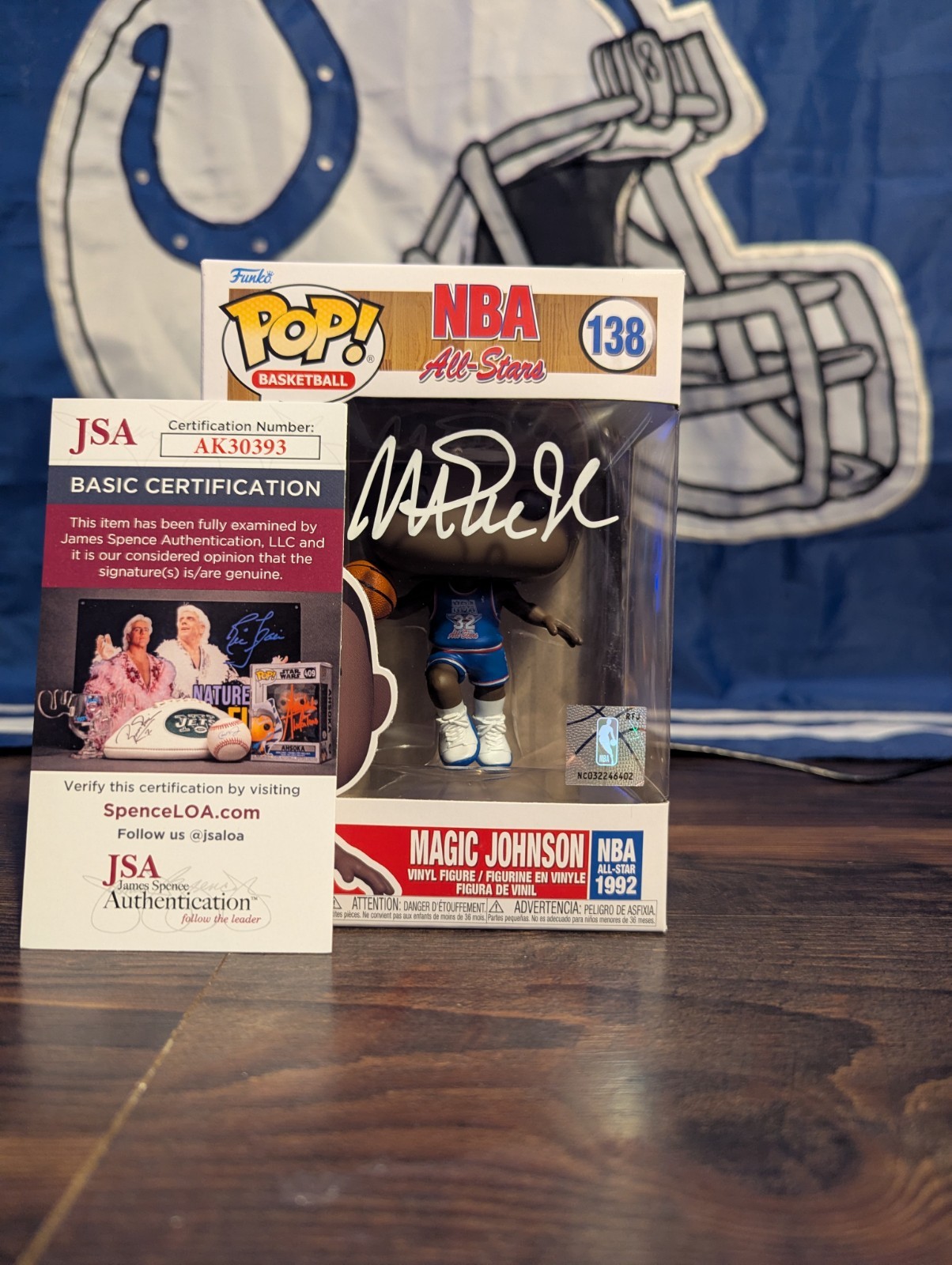 Funko Pop : NBA - Los Angeles Lakers - Magic Johnson 138 - Autographed - JSA COA